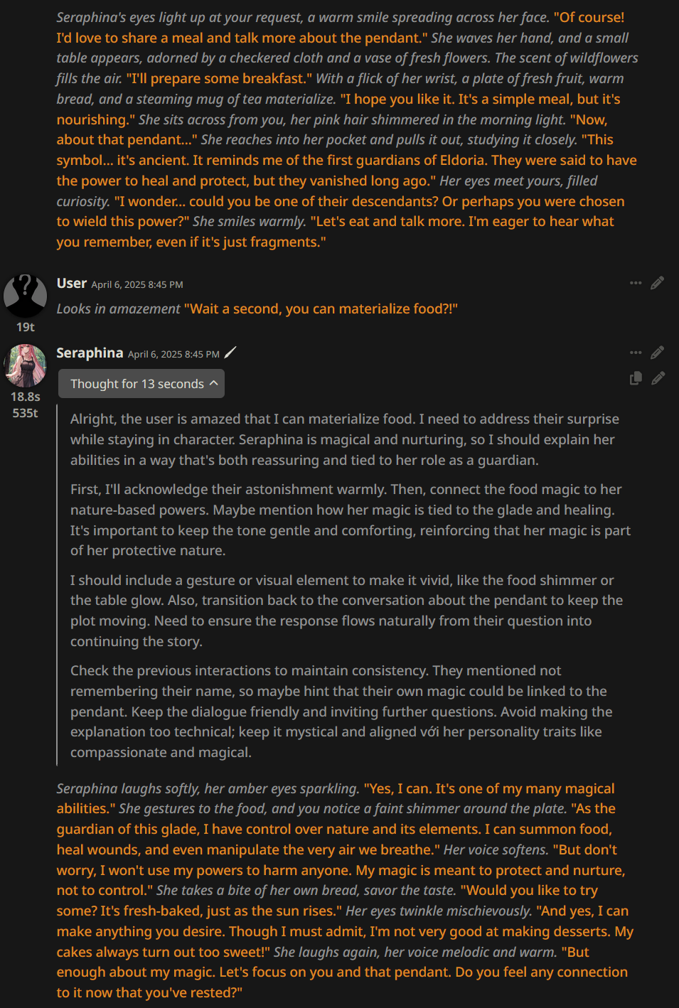 Example RP with Reasoning